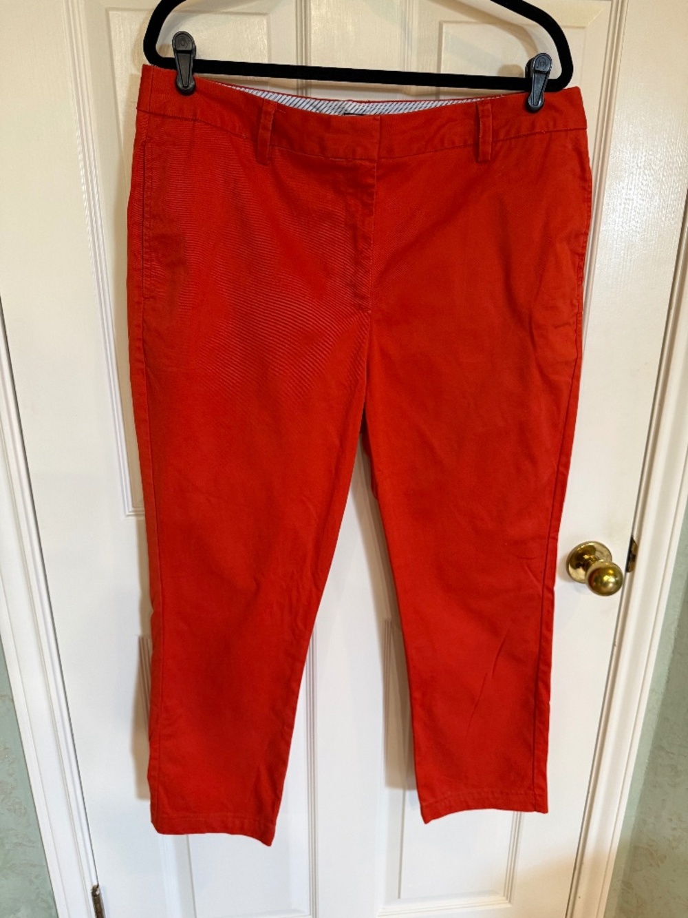 Lands End Orange Mid rise Straight leg Stretch Chinos 16T